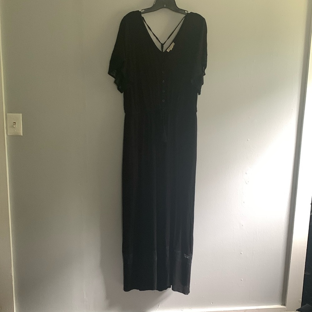 Torrid Festi New Black Gauze Jumpsuit Size 1 (14/16)